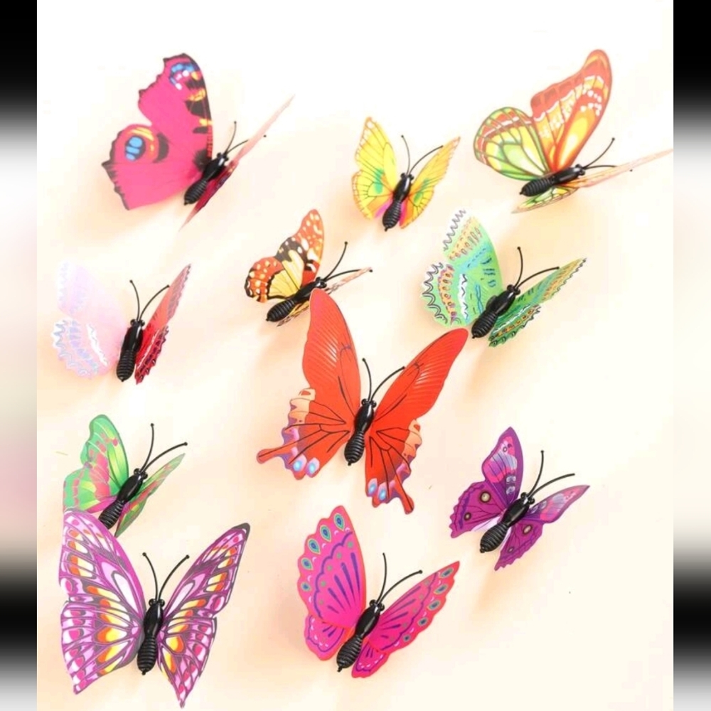 24 pcs 3D Butterfly Magnet
